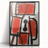 Abstract Modern Art: Minimalist Contemporary Red and Black Painting