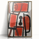 Abstract Modern Art: Minimalist Contemporary Red and Black Painting