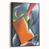 Abstract Modern Art: Vibrant Geometric Design in Orange and Blue