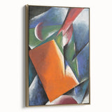 Abstract Modern Art: Vibrant Geometric Design in Orange and Blue