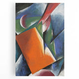 Abstract Modern Art: Vibrant Geometric Design in Orange and Blue