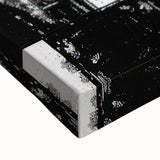 Rolled Canvas Bedroom Art – Black & White Checkered Wall Print