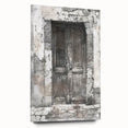 Rustic Italian door design on acrylic glass, featuring earthy tones, perfect for dining room decor.