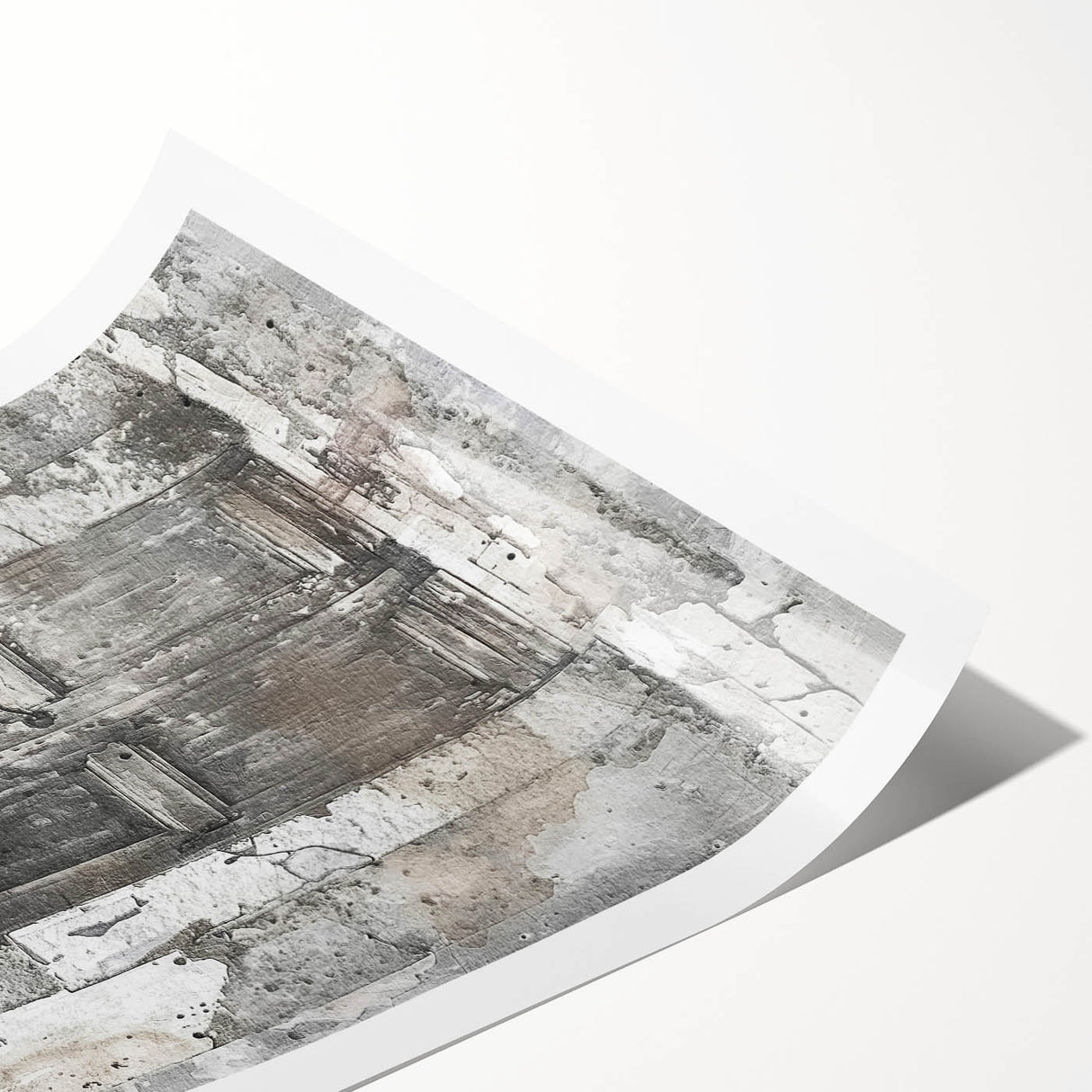 Extra large wall art featuring rustic Italian door architecture, with line art flowers in muted earth tones.