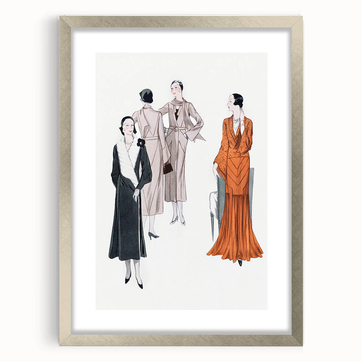 Elegant Art Deco Wall Art – Stylish 1920s Fashion Illustration