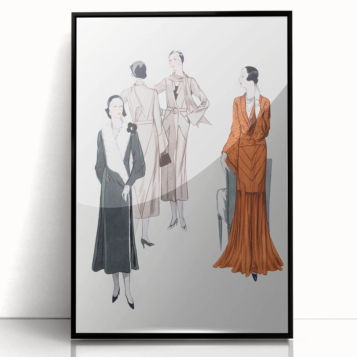 Elegant Art Deco Wall Art – Stylish 1920s Fashion Illustration