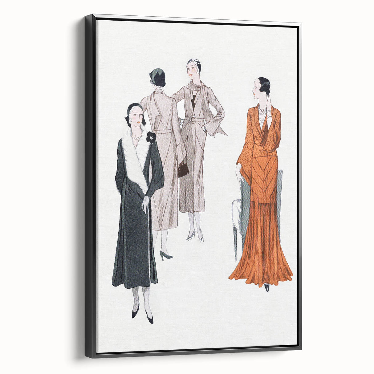 Elegant Art Deco Wall Art – Stylish 1920s Fashion Illustration