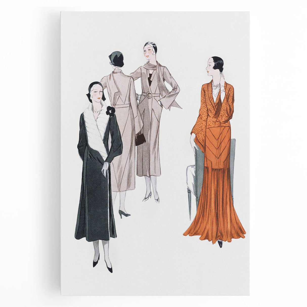 Elegant Art Deco Wall Art – Stylish 1920s Fashion Illustration