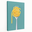 Large canvas print of colorful abstract dishes, ideal for kitchen wall art.