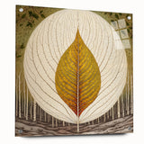 Acrylic wall art featuring a vibrant floral and botanical design, displayed in a side view with decorative pins, ideal for home décor enhancement.