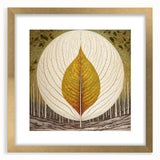 Elegant gold-framed wall art featuring a botanical design with colorful flowers and lush green leaves, ideal for enhancing home decor and adding a touch of nature.