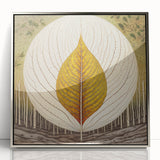 Framed wall art featuring an elegant floral and botanical design with silver-acrylic accents, ideal for modern home decor. The piece showcases vibrant colors and intricate details, adding a touch of nature-inspired beauty to any interior setting.