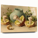 Acrylic glass wall art featuring an array of fruits in vibrant colors, ideal for dining room decor.