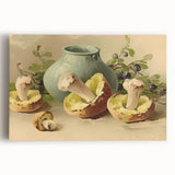 Large black and white canvas art featuring assorted fruits, ideal for kitchen wall art.