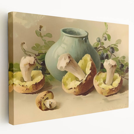 Large canvas print of assorted fruits in vibrant colors, ideal for kitchen wall art.