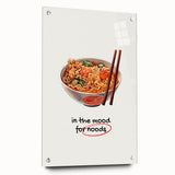 Large abstract wall art on acrylic glass featuring multicolored geometric shapes, ideal for dining room decor.