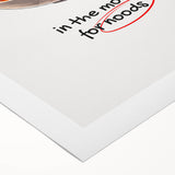 Art deco poster featuring a stylized culinary theme in bold black and white, printed on rolled canvas.