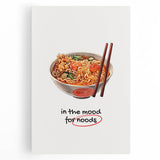 Large black and white stretched canvas featuring a vintage culinary-themed poster, ideal for kitchen wall art.