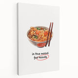 Large stretched canvas featuring a colorful illustration of assorted vegetables, ideal for kitchen wall art.