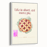 Vintage poster art of colorful pastries on a framed canvas, ideal for extra large living room decor.