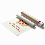 Extra large rolled print featuring assorted pastries in soft watercolor tones.