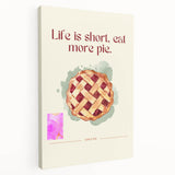 Large canvas print depicting assorted pastries in soft pastel tones, suitable for kitchen wall art.