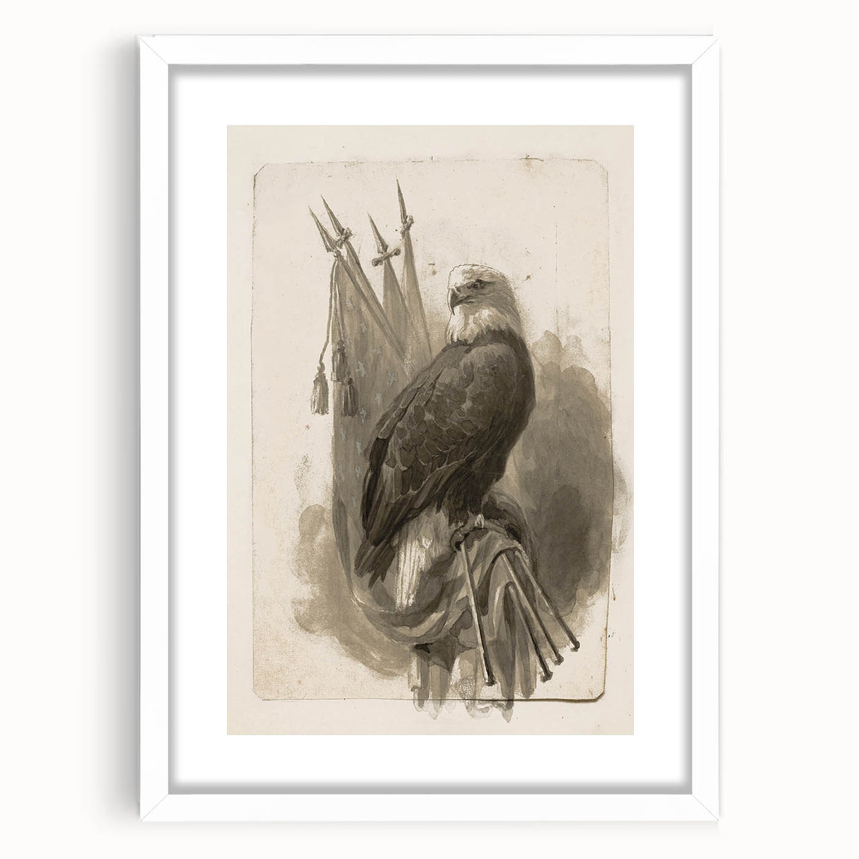 Bald Eagle & Flags - Independence Day Wall Art