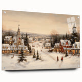 Snowy Christmas Village – Nostalgic Christmas Art Prints