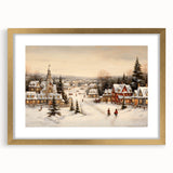 Snowy Christmas Village – Nostalgic Christmas Art Prints