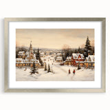 Snowy Christmas Village – Nostalgic Christmas Art Prints