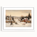 Snowy Christmas Village – Nostalgic Christmas Art Prints