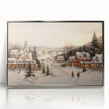 Snowy Christmas Village – Nostalgic Christmas Art Prints