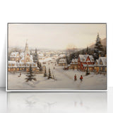 Snowy Christmas Village – Nostalgic Christmas Art Prints