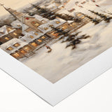 Snowy Christmas Village – Nostalgic Christmas Art Prints