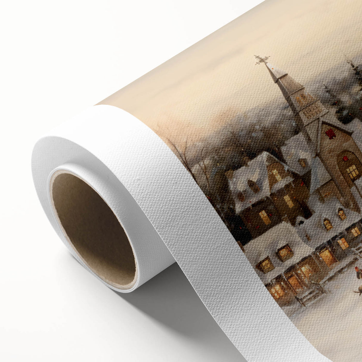 Snowy Christmas Village – Nostalgic Christmas Art Prints
