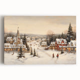 Snowy Christmas Village – Nostalgic Christmas Art Prints
