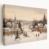 Snowy Christmas Village – Nostalgic Christmas Art Prints