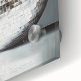 Silver Disco Ball Reflection - New Year's Eve Wall Art Print