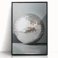 Silver Disco Ball Reflection - New Year's Eve Wall Art Print