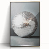 Silver Disco Ball Reflection - New Year's Eve Wall Art Print