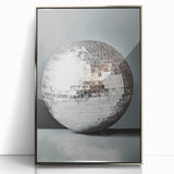 Silver Disco Ball Reflection - New Year's Eve Wall Art Print