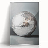 Silver Disco Ball Reflection - New Year's Eve Wall Art Print