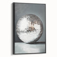 Silver Disco Ball Reflection - New Year's Eve Wall Art Print