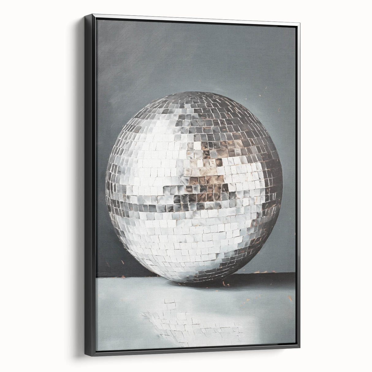 Silver Disco Ball Reflection - New Year's Eve Wall Art Print