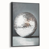 Silver Disco Ball Reflection - New Year's Eve Wall Art Print