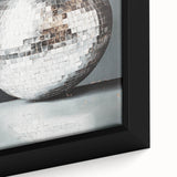Silver Disco Ball Reflection - New Year's Eve Wall Art Print