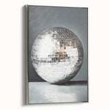 Silver Disco Ball Reflection - New Year's Eve Wall Art Print