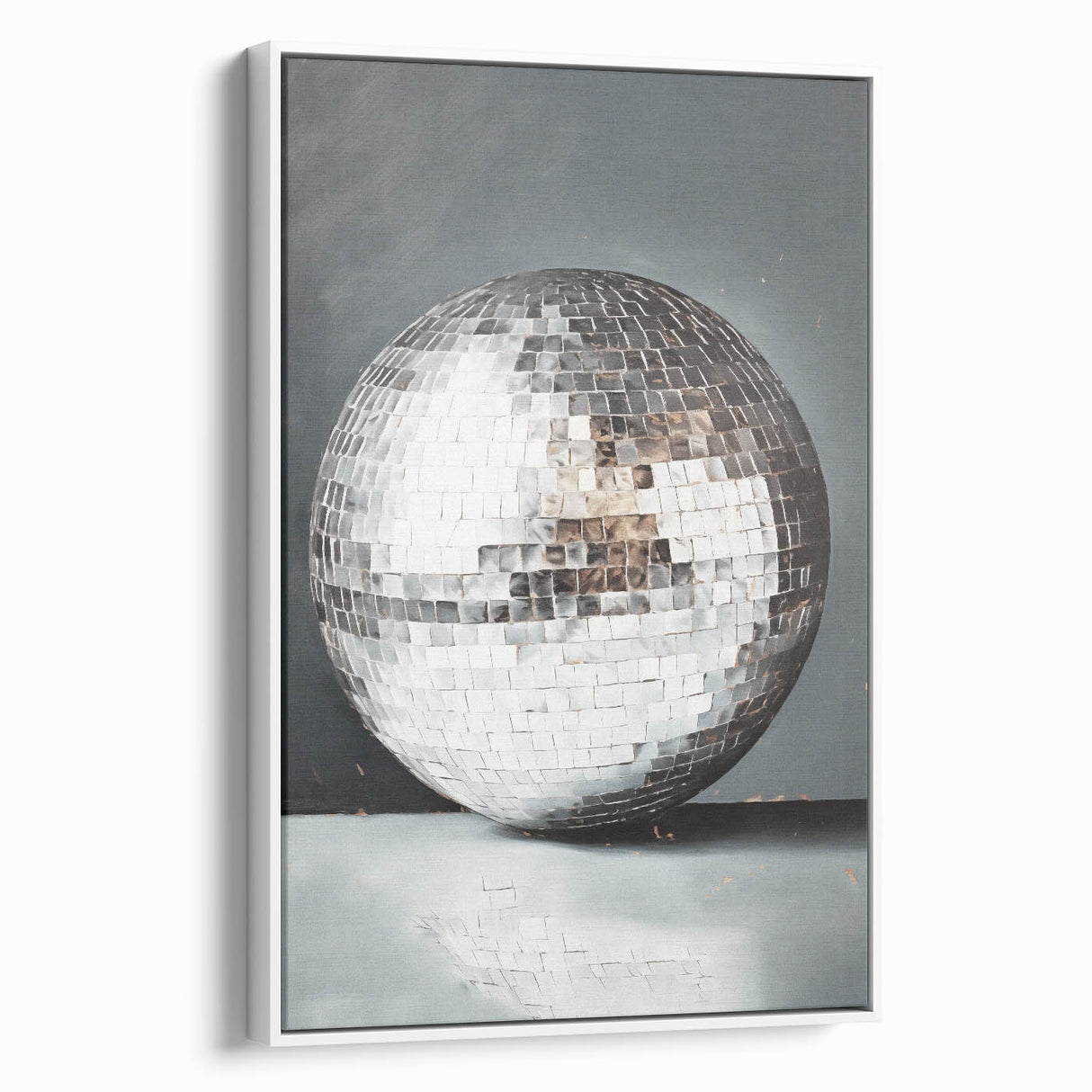 Silver Disco Ball Reflection - New Year's Eve Wall Art Print