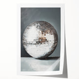 Silver Disco Ball Reflection - New Year's Eve Wall Art Print