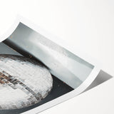 Silver Disco Ball Reflection - New Year's Eve Wall Art Print